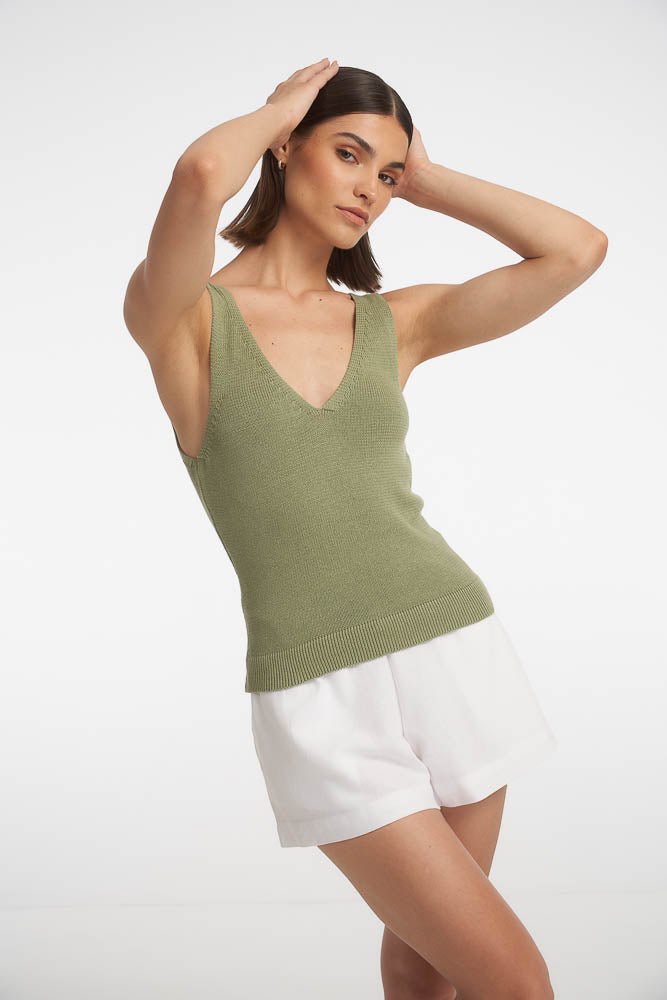 Isabel Knit Top / Moss - Image 5