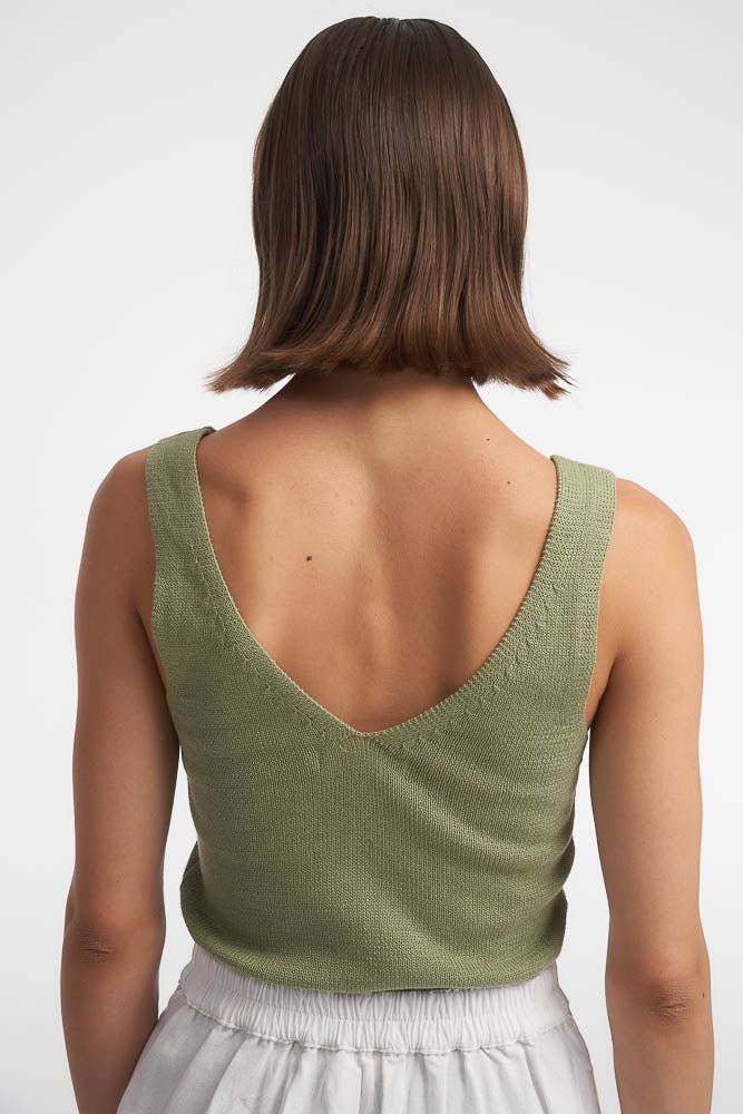 Isabel Knit Top / Moss - Image 3
