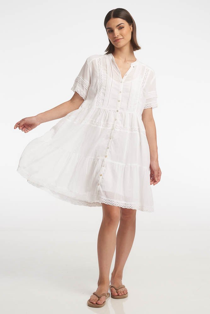 Janice Midi Dress / White - Image 5