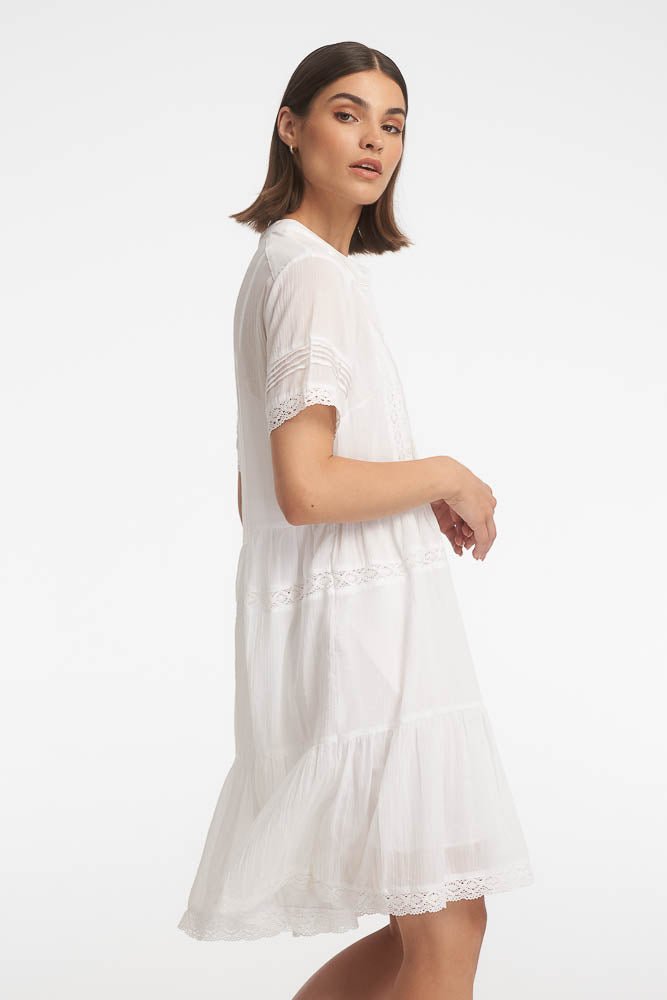 Janice Midi Dress / White - Image 2