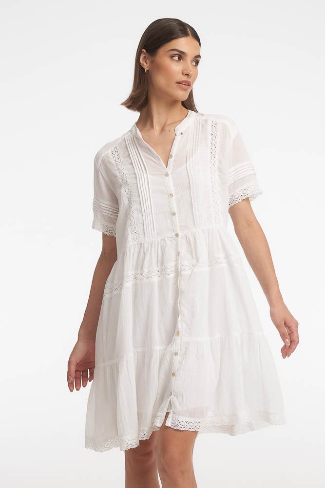 Janice Midi Dress / White