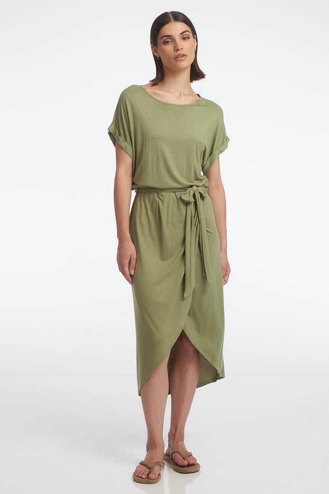 Nate Midi Dress / Moss